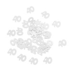 1200 Pieces Number 40 Glitter Confetti Decoration